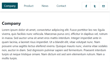 The project layout on desktop screens