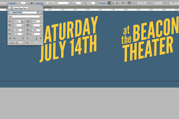 Adjusting kerning with the Character Settings Panel