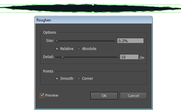 Roughen settings