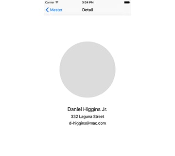 Contact details view