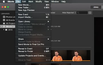 Send Movie to Final Cut Pro