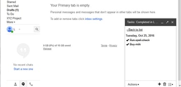 View with only completed tasks