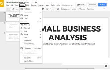 Insert Dropdown Menu