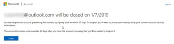 closure confirmation