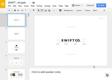 Change Google Theme - Open theme in Google Slides