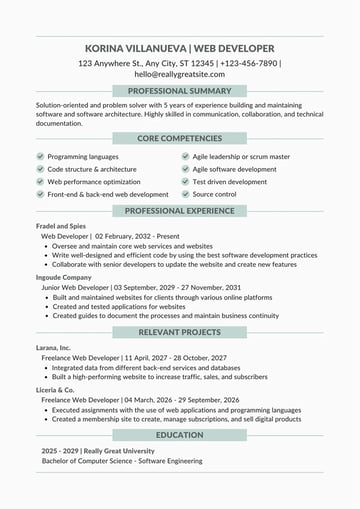 White space like on this template can make your resume seem less overwhelming.