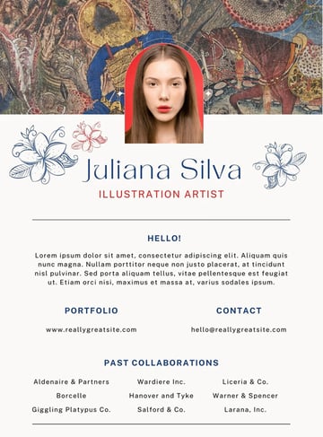 Colorful Fun Illustration Artist Resume