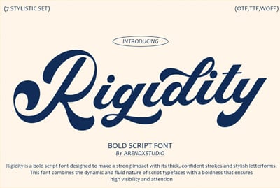 Rigidity - Bold Script Font