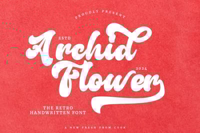 Archid Flower - Retro Handwritten Font