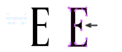 How to distort letter E