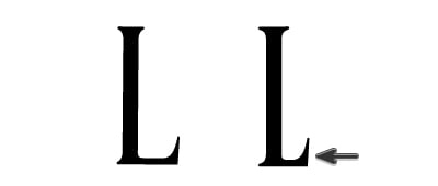 How to distort letter L