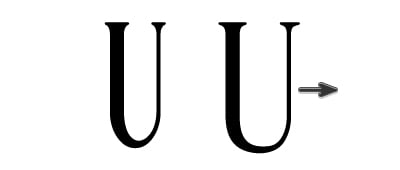 How to distort letter U