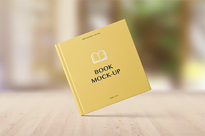 Square Book Mockup