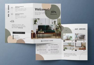 Bi Fold Roll Brochure Layout