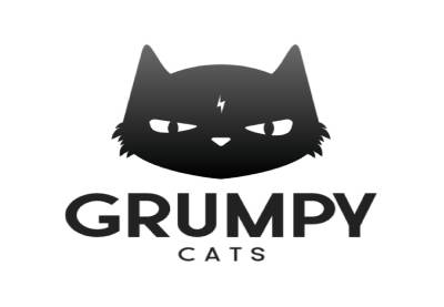 Grumpy Black Cat Logo
