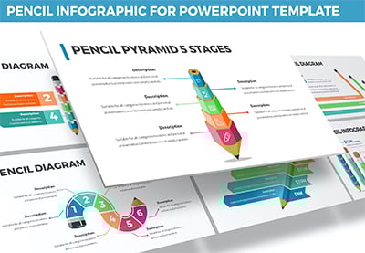 Pencil Infographic for Powerpoint Template