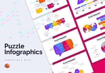 Puzzle Design - PowerPoint Flow Chart Template