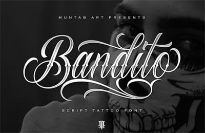 Bandito Script | Tattoo font