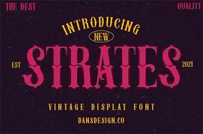 STRATES VINTAGE TATTOO FONT