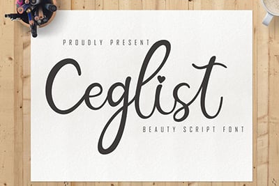 Ceglist Beauty Script Font Cricut Script Font