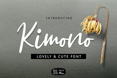Kimono Script Font Cricut Script Font