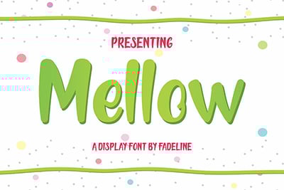 Mellow Cute Display Font Cute Cricut Fonts