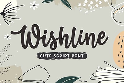 Wishline Cute Script Font Cricut Cursive Fonts