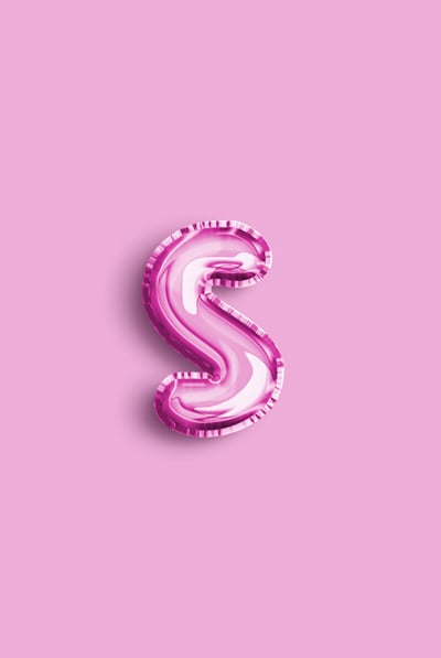 S in Different Styles, Foil Balloon