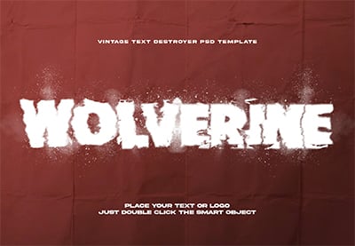 Vintage text destroyer