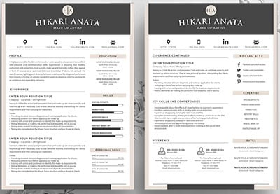 Simple Resume Template Anata
