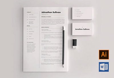 Minimal Kit for Google Docs CV Template