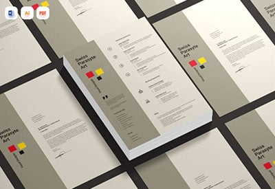 Artsy CV Template for Google Docs & Word