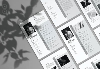 White & Gray Basic Resume Template