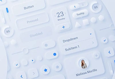 Neumorphic XD Mobile UI Kit