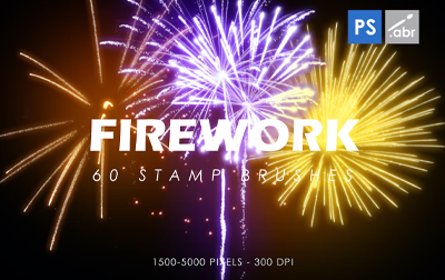 60 Firework Stamp Brushes