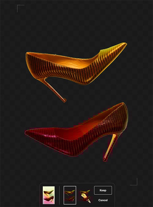 High heels without background.