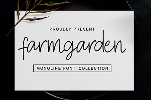 Farmgarden Monoline Farm Font