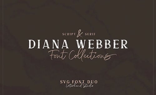 Diana Webber svg font duo