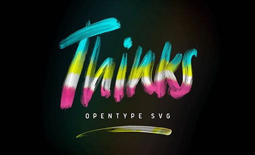Thinks open type svg font