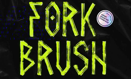 Fork Brush SVG - Logo Font