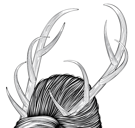 Add Details to the Hair and Antlers