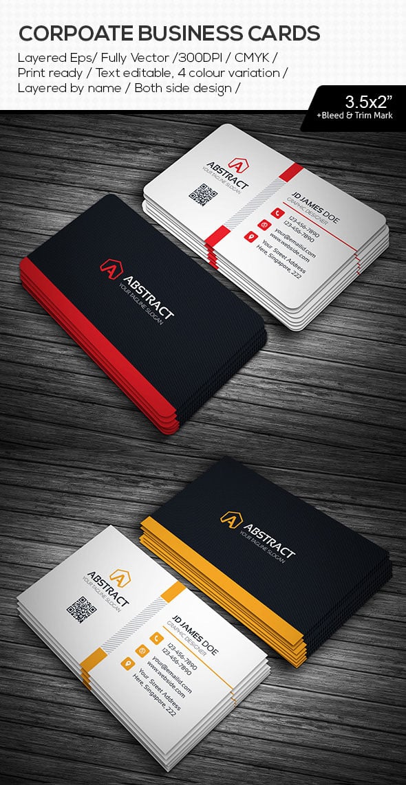 Abstract Illustrator AI Business Cards