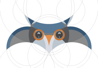 How to Create an Owl Character Using a Circular Grid in Adobe Illustrator
