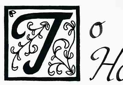 Create Your Own Drop Cap Calligraphic Letter