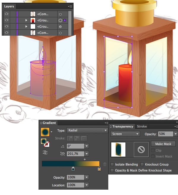 rearrange the objects