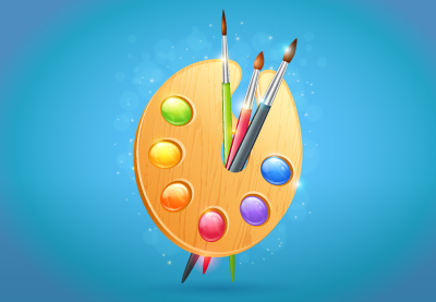 Crear una paleta de artista de madera de colores en Adobe Illustrator