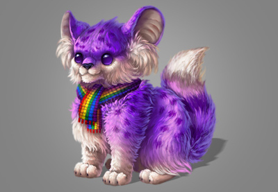 Cómo crear una mascota púrpura y peluda para el Día del Espíritu en Adobe Photoshop