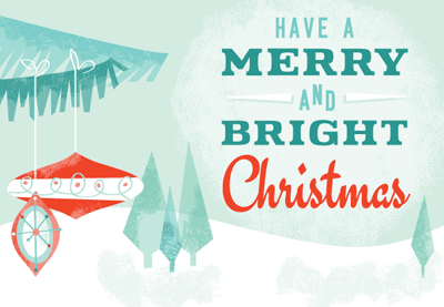 So gestalten Sie eine Retro Weihnachtspostkarte in Adobe Illustrator