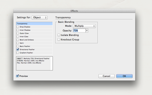 multiply transparency mode