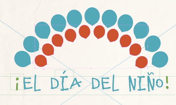 pasted arc of shapes